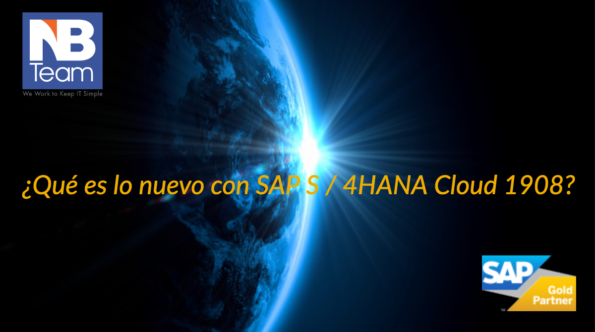 ¿Qué es lo nuevo con SAP S / 4HANA Cloud 1908?